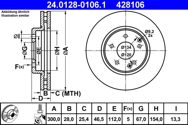 ATE 24.0128-0106.1 - Kočioni disk www.molydon.hr