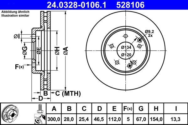 ATE 24.0328-0106.1 - Kočioni disk www.molydon.hr