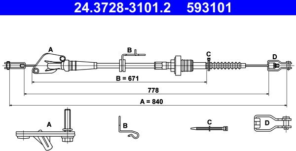 ATE 24.3728-3101.2 - Sajla, mehanizam za aktiviranje kvacila www.molydon.hr
