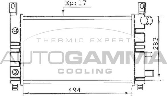 Autogamma 100353 - Hladnjak, hladjenje motora www.molydon.hr