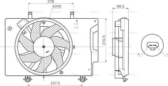 Ava Quality Cooling FD7709 - Ventilator, hladjenje motora www.molydon.hr