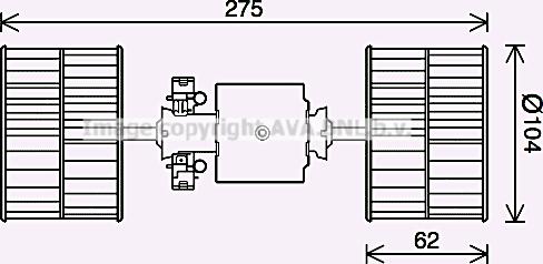 AVA MS8692 - Elektromotor, ventilator kabine/unutrasnjeg prostora www.molydon.hr
