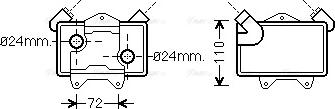 AVA MS3477 - Uljni hladnjak, ulje za motor www.molydon.hr