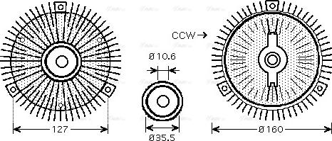 AVA MS C418 - kvačilo, ventilator hladnjaka www.molydon.hr