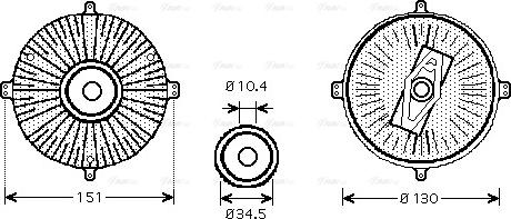 AVA MS C420 - kvačilo, ventilator hladnjaka www.molydon.hr