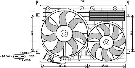 Ava Quality Cooling VN7529 - Ventilator, hladjenje motora www.molydon.hr