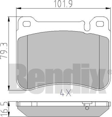 BENDIX 510574 - Komplet Pločica, disk-kočnica www.molydon.hr