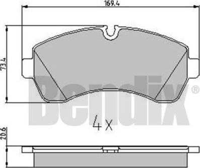 BENDIX 510670 - Komplet Pločica, disk-kočnica www.molydon.hr