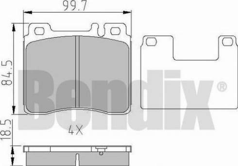 BENDIX 510839 - Komplet Pločica, disk-kočnica www.molydon.hr