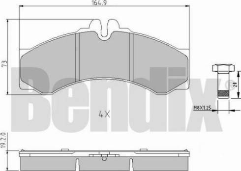 BENDIX 510271 - Komplet Pločica, disk-kočnica www.molydon.hr