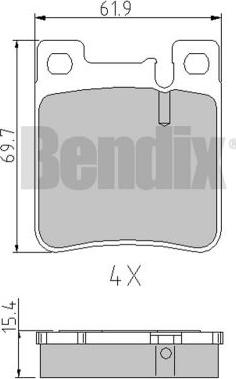 BENDIX 510278 - Komplet Pločica, disk-kočnica www.molydon.hr