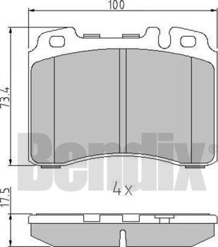 BENDIX 511042 - Komplet Pločica, disk-kočnica www.molydon.hr