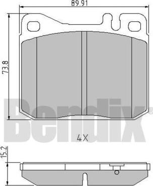 BENDIX 511006 - Komplet Pločica, disk-kočnica www.molydon.hr