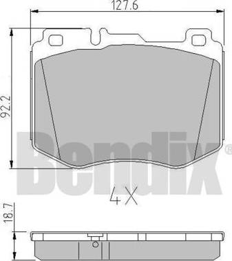 BENDIX 511190 - Komplet Pločica, disk-kočnica www.molydon.hr