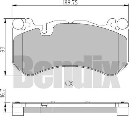 BENDIX 511100 - Komplet Pločica, disk-kočnica www.molydon.hr