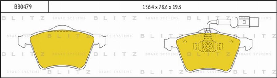 Blitz BB0479 - Komplet Pločica, disk-kočnica www.molydon.hr