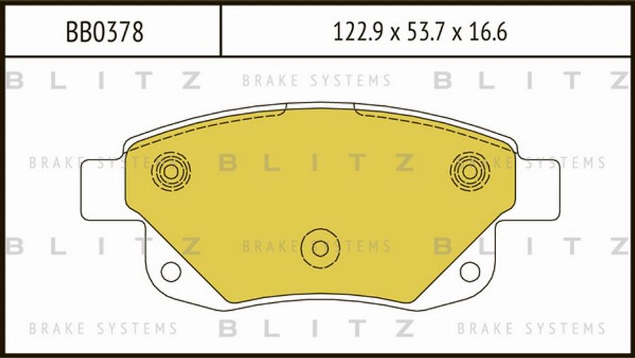 Blitz BB0378 - Komplet Pločica, disk-kočnica www.molydon.hr