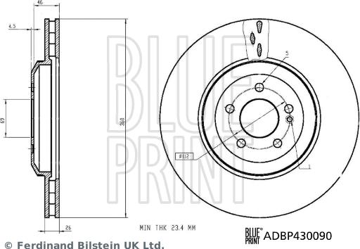 Blue Print ADBP430090 - Kočioni disk www.molydon.hr