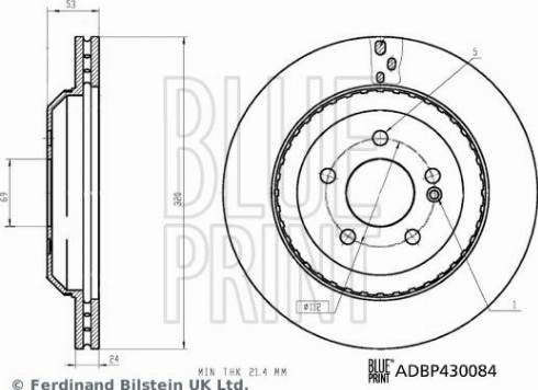 Blue Print ADBP430084 - Kočioni disk www.molydon.hr