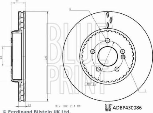 Blue Print ADBP430086 - Kočioni disk www.molydon.hr