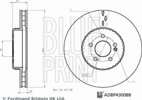 Blue Print ADBP430088 - Kočioni disk www.molydon.hr
