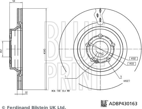 Blue Print ADBP430163 - Kočioni disk www.molydon.hr