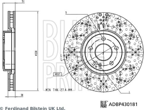 Blue Print ADBP430181 - Kočioni disk www.molydon.hr