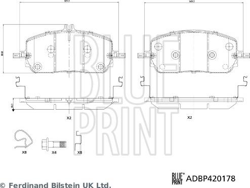 Blue Print ADBP420178 - Komplet Pločica, disk-kočnica www.molydon.hr
