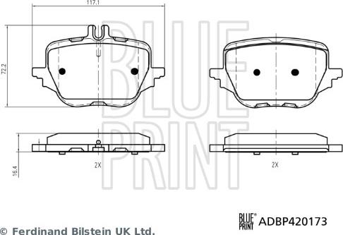 Blue Print ADBP420173 - Komplet Pločica, disk-kočnica www.molydon.hr