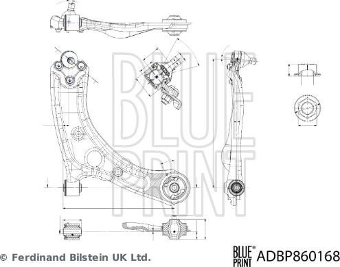 Blue Print ADBP860168 - Rame, Nezavisna poluga za ovjes kotača www.molydon.hr