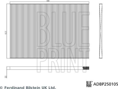 Blue Print ADBP250105 - Filter kabine www.molydon.hr