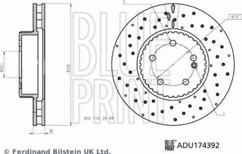 Blue Print ADU174392 - Kočioni disk www.molydon.hr