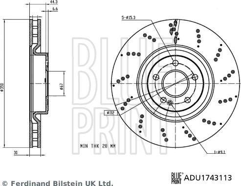 Blue Print ADU1743113 - Kočioni disk www.molydon.hr