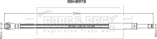 Borg & Beck BBH8978 - Kočiono crijevo, lajtung www.molydon.hr