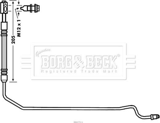 Borg & Beck BBH7911 - Kočiono crijevo, lajtung www.molydon.hr