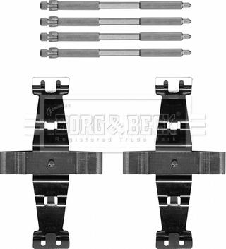 Borg & Beck BBK1643 - Komplet pribora, Pločica disk kočnice www.molydon.hr