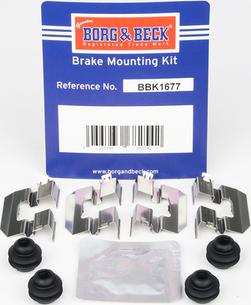 Borg & Beck BBK1677 - Komplet pribora, Pločica disk kočnice www.molydon.hr