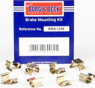 Borg & Beck BBK1209 - Komplet pribora, Pločica disk kočnice www.molydon.hr