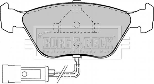 Borg & Beck BBP1343 - Komplet Pločica, disk-kočnica www.molydon.hr