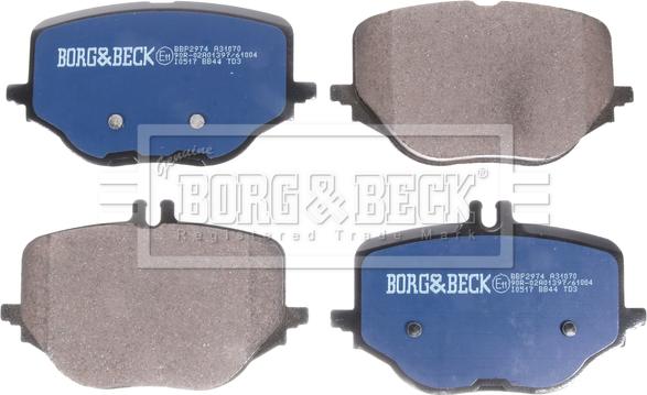 Borg & Beck BBP2974 - Komplet Pločica, disk-kočnica www.molydon.hr