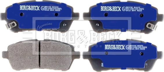 Borg & Beck BBP2182 - Komplet Pločica, disk-kočnica www.molydon.hr