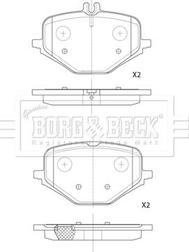 Borg & Beck BBP2888 - Komplet Pločica, disk-kočnica www.molydon.hr