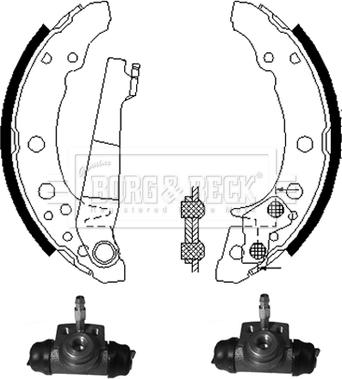 Borg & Beck BBS1002K - Komplet kočnica, bubanj kočnice www.molydon.hr