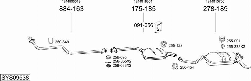 Bosal SYS09538 - Ispušni sistem www.molydon.hr