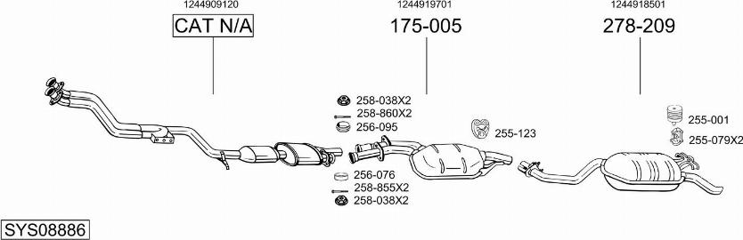 Bosal SYS08886 - Ispušni sistem www.molydon.hr