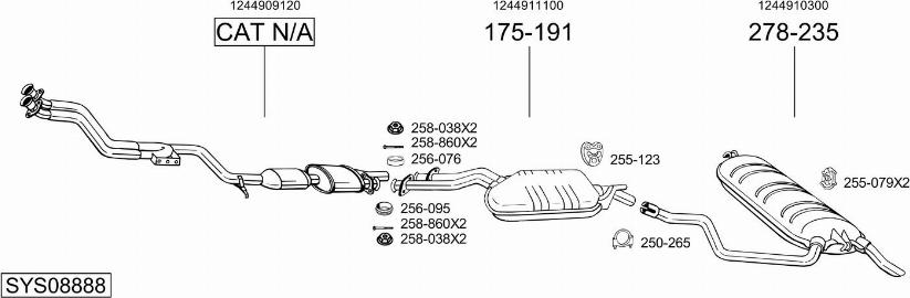 Bosal SYS08888 - Ispušni sistem www.molydon.hr