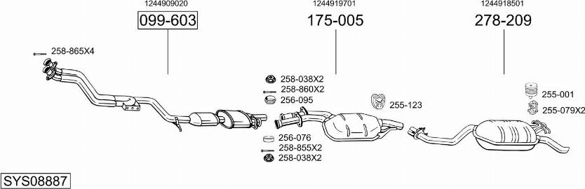 Bosal SYS08887 - Ispušni sistem www.molydon.hr
