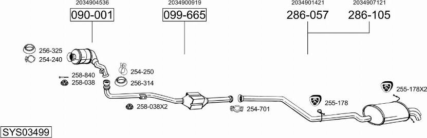 Bosal SYS03499 - Ispušni sistem www.molydon.hr