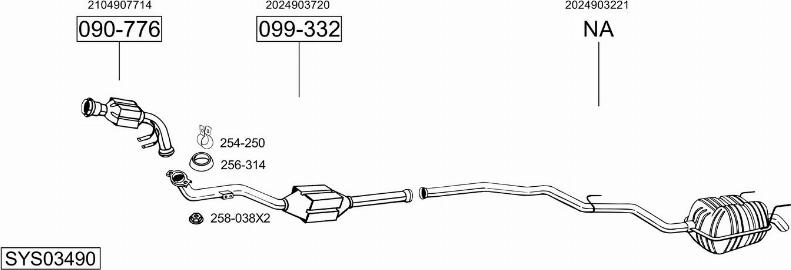 Bosal SYS03490 - Ispušni sistem www.molydon.hr