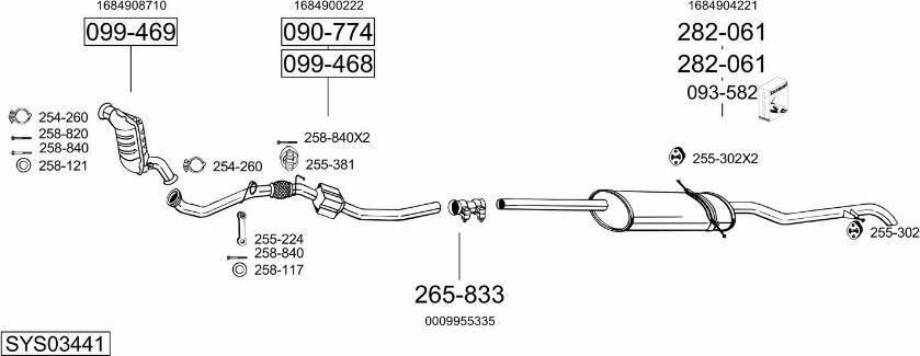 Bosal SYS03441 - Ispušni sistem www.molydon.hr